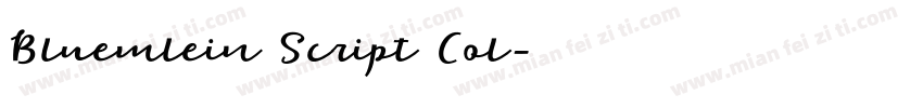 Bluemlein Script Col字体转换